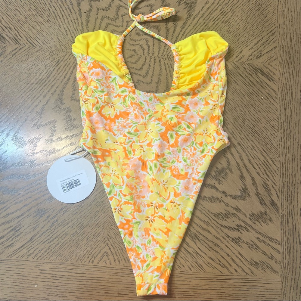 Princess Polly one piece swimsuit Yellow Floral new beach summer pool - Picture 8 of 12